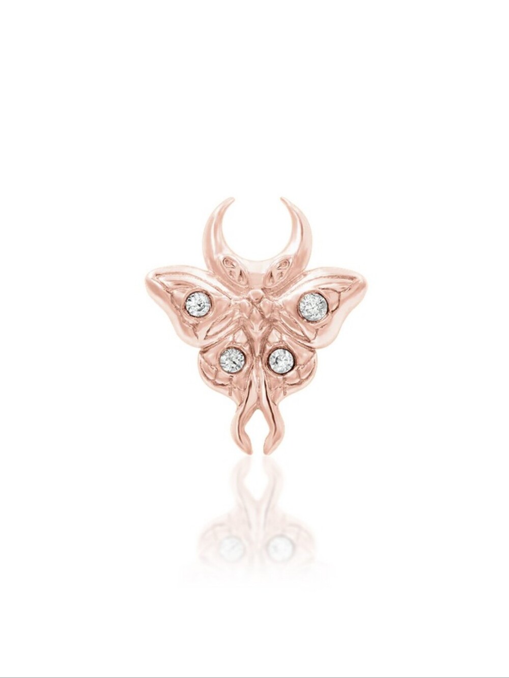 Luna Threadless End by Junipurr in Rose Gold